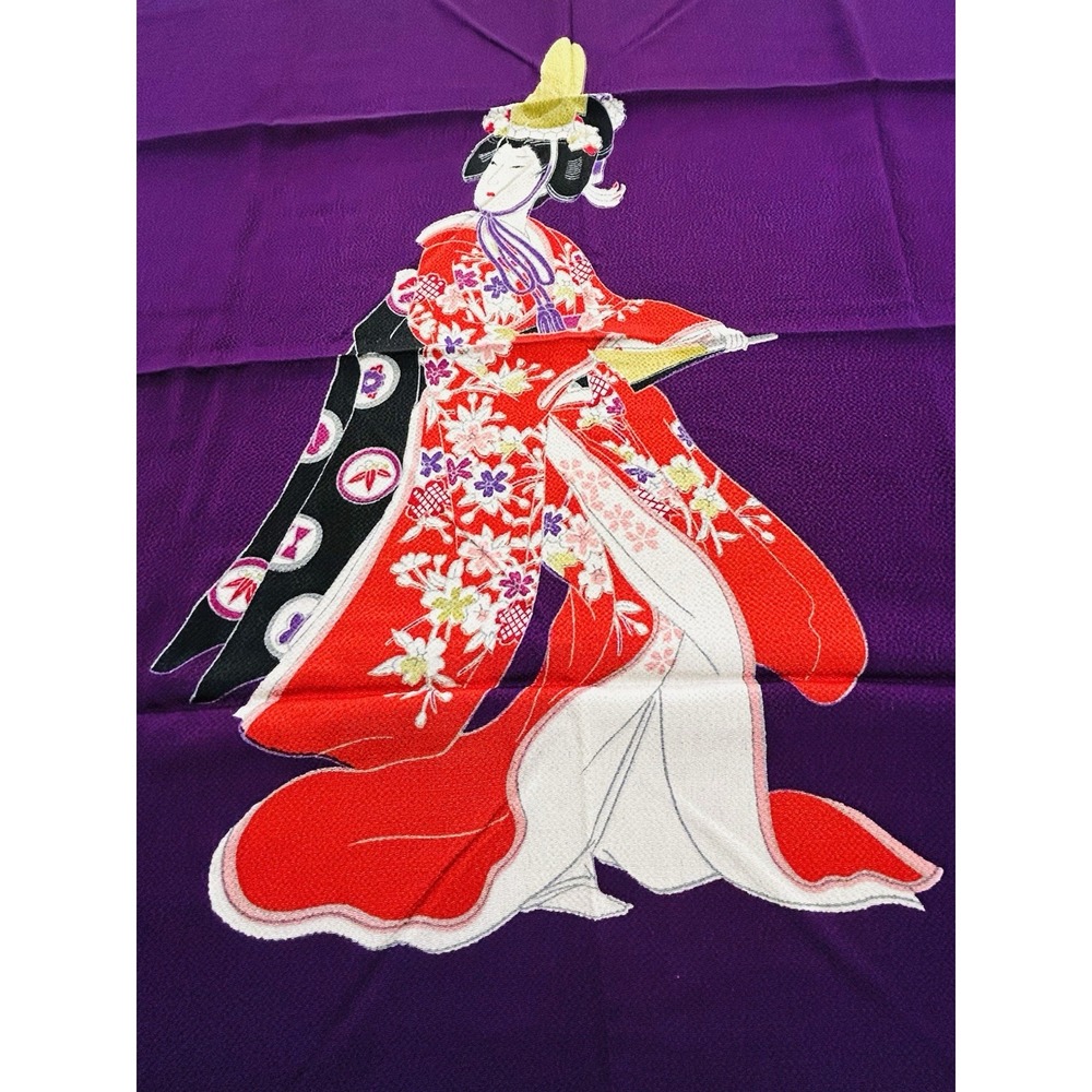 Ichikoshi Chirimen & Furoshiki Fujimiyabi Japanese Scarves Elegant Lot of 3 - Picture 8 of 14